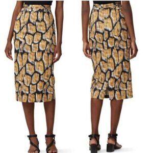 ❄️Hunter Bell Taylor Skirt Giraffe Print Gold & Black Pencil Skirt